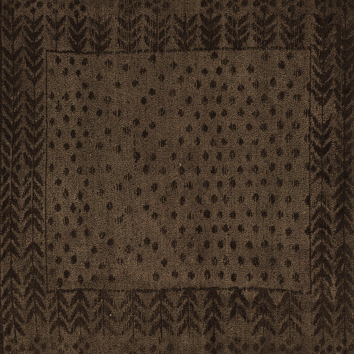 Square Machine Washable Abstract Brown Modern Rug, wshabs5054brn