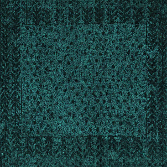 Square Machine Washable Abstract Turquoise Modern Area Rugs, wshabs5054turq
