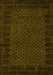 Machine Washable Abstract Yellow Modern Rug, wshabs5054yw