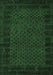 Machine Washable Abstract Emerald Green Modern Area Rugs, wshabs5054emgrn