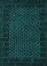 Machine Washable Abstract Turquoise Modern Area Rugs, wshabs5054turq