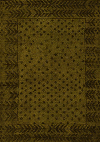 Abstract Yellow Modern Rug, abs5054yw