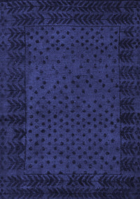 Abstract Blue Modern Rug, abs5054blu