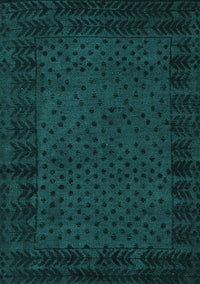 Abstract Turquoise Modern Rug, abs5054turq