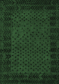 Abstract Emerald Green Modern Rug, abs5054emgrn