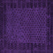 Square Machine Washable Abstract Purple Modern Area Rugs, wshabs5054pur