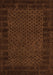 Machine Washable Abstract Orange Modern Area Rugs, wshabs5054org