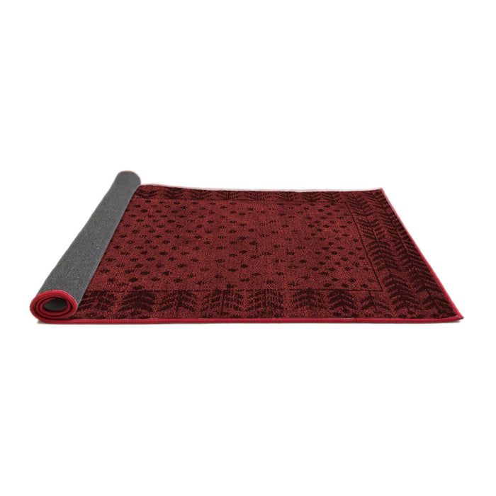 Abstract Red Modern Area Rugs