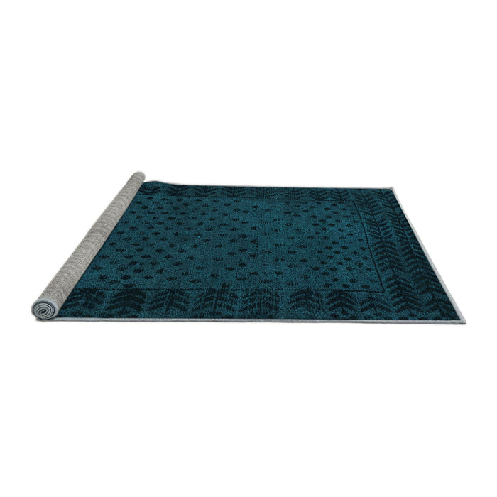 Sideview of Machine Washable Abstract Light Blue Modern Rug, wshabs5054lblu
