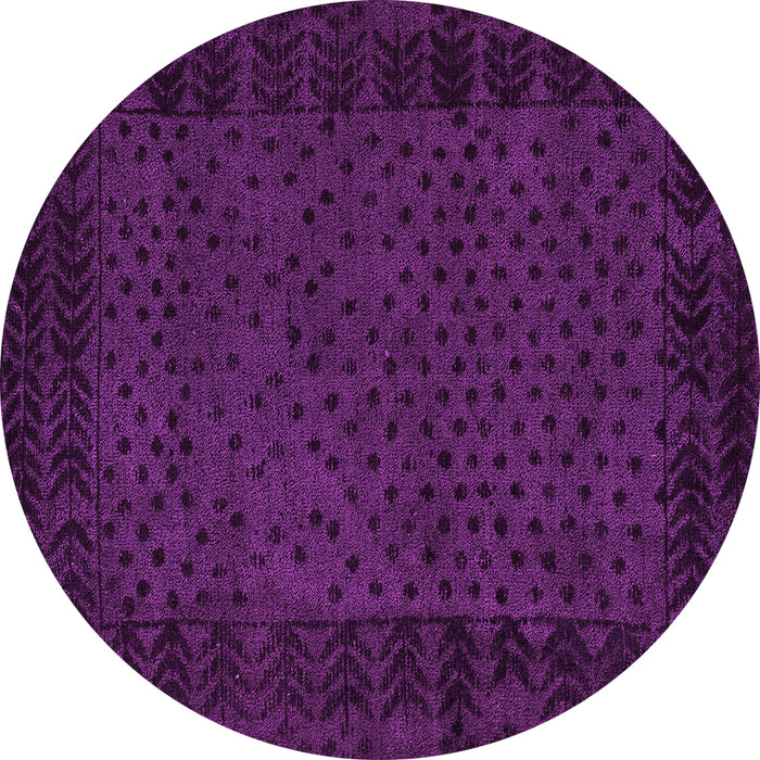 Round Machine Washable Abstract Pink Modern Rug, wshabs5054pnk