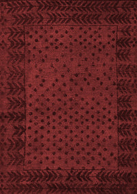 Abstract Red Modern Rug, abs5054red