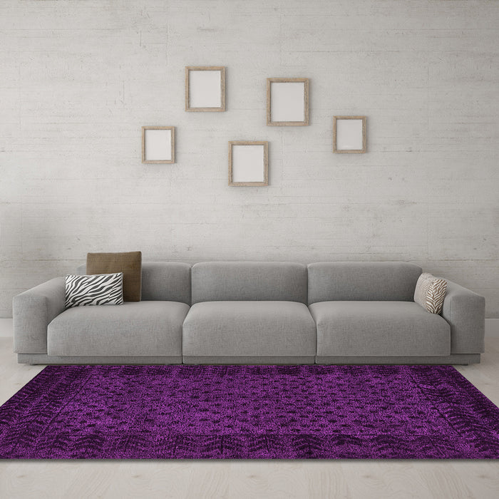 Machine Washable Abstract Pink Modern Rug in a Living Room, wshabs5054pnk