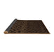 Sideview of Abstract Brown Modern Rug, abs5055brn