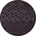 Round Machine Washable Abstract Purple Rug, wshabs5055