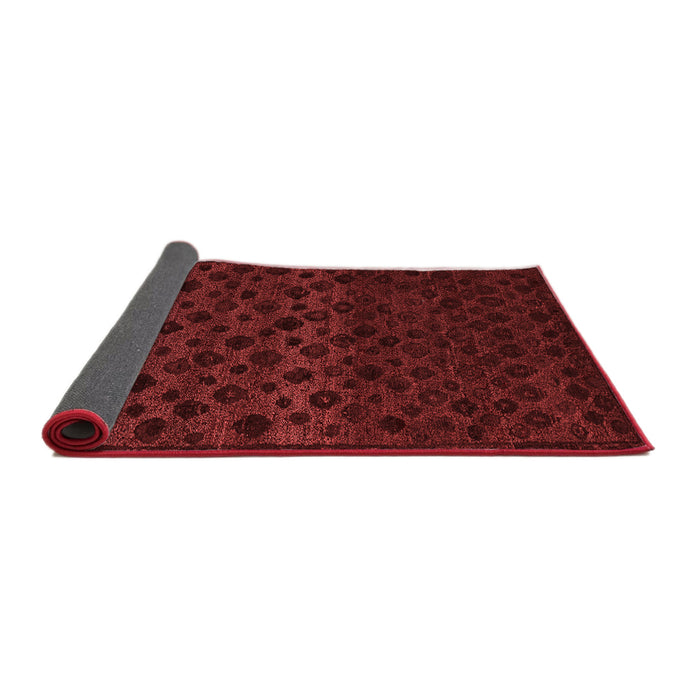 Abstract Red Modern Area Rugs