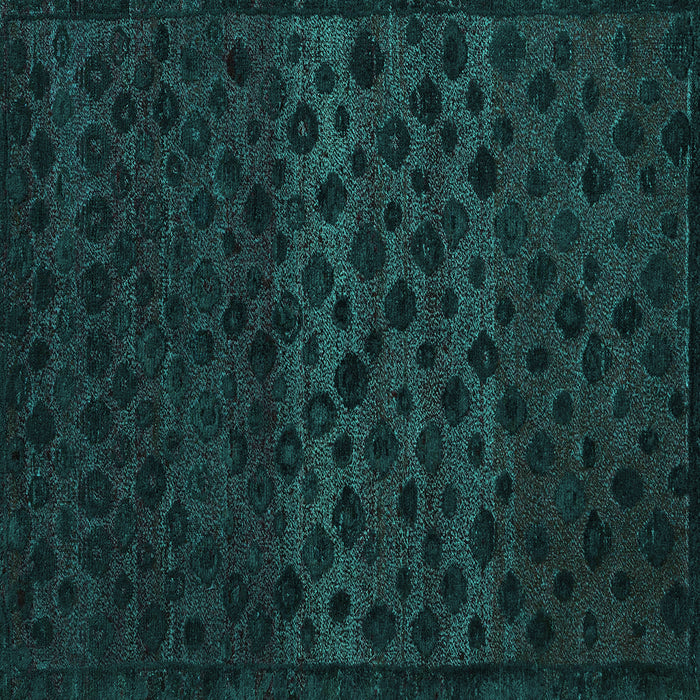 Square Machine Washable Abstract Turquoise Modern Area Rugs, wshabs5055turq