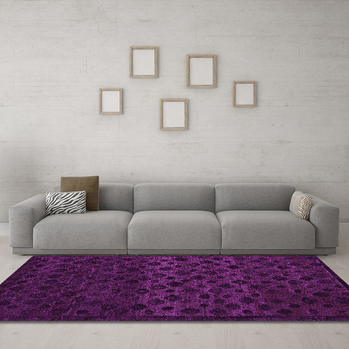 Machine Washable Abstract Pink Modern Rug in a Living Room, wshabs5055pnk