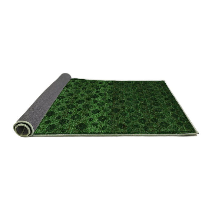 Sideview of Abstract Green Modern Rug, abs5055grn