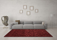 Machine Washable Abstract Red Modern Rug, wshabs5055red