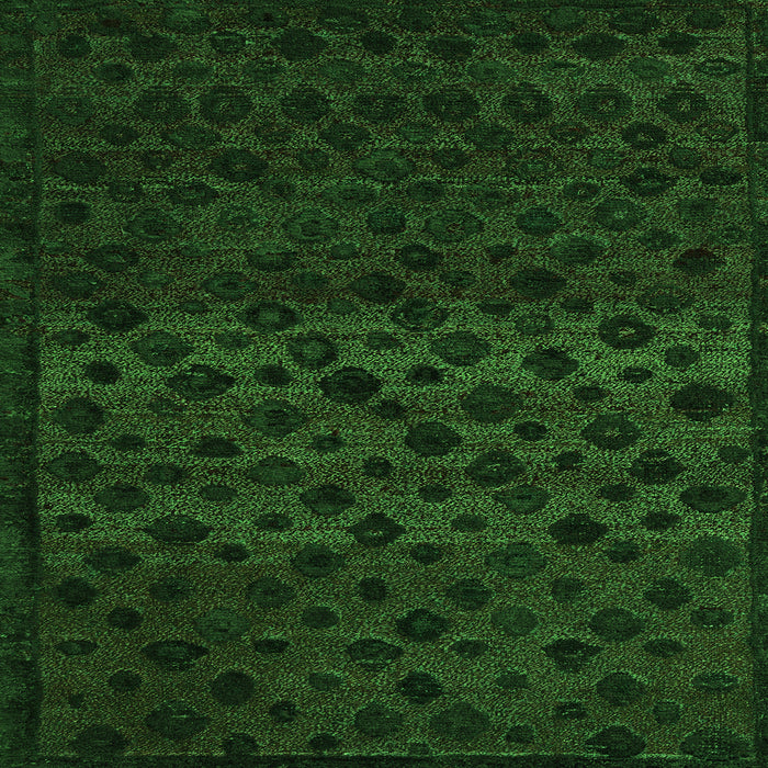 Square Machine Washable Abstract Green Modern Area Rugs, wshabs5055grn