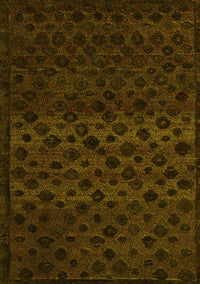 Abstract Yellow Modern Rug, abs5055yw