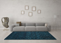 Machine Washable Abstract Light Blue Modern Rug, wshabs5055lblu