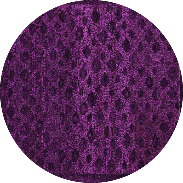 Round Abstract Pink Modern Rug, abs5055pnk