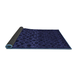 Sideview of Abstract Blue Modern Rug, abs5055blu