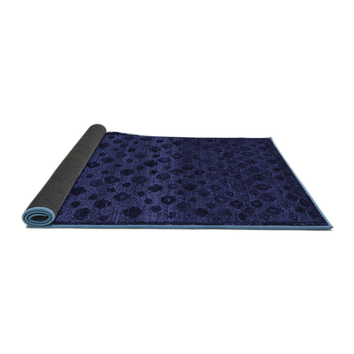 Sideview of Abstract Blue Modern Rug, abs5055blu
