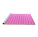 Sideview of Machine Washable Solid Pink Modern Rug, wshabs5056pnk