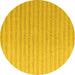 Round Solid Yellow Modern Rug, abs5056yw