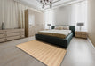 Abstract Bronze Brown Solid Rug in a Bedroom, abs5056