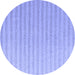 Round Solid Blue Modern Rug, abs5056blu