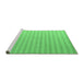 Sideview of Machine Washable Solid Emerald Green Modern Area Rugs, wshabs5056emgrn