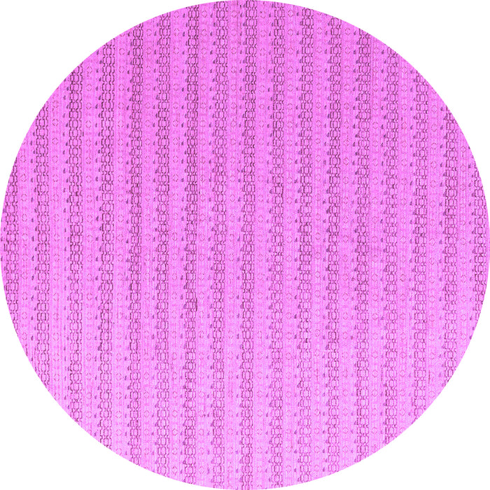 Round Machine Washable Solid Purple Modern Area Rugs, wshabs5056pur