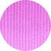 Round Machine Washable Solid Purple Modern Area Rugs, wshabs5056pur