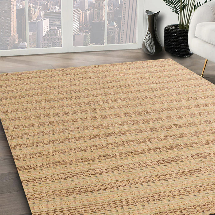 Machine Washable Abstract Bronze Brown Rug in a Family Room, wshabs5056
