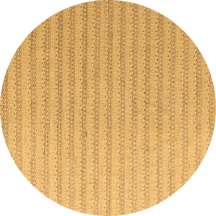 Round Machine Washable Solid Brown Modern Rug, wshabs5056brn