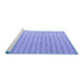 Sideview of Machine Washable Solid Blue Modern Rug, wshabs5056blu