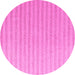 Round Solid Pink Modern Rug, abs5056pnk