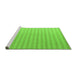 Sideview of Machine Washable Solid Green Modern Area Rugs, wshabs5056grn