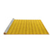 Sideview of Machine Washable Solid Yellow Modern Rug, wshabs5056yw