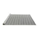 Sideview of Machine Washable Solid Gray Modern Rug, wshabs5056gry