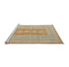 Sideview of Machine Washable Abstract Brown Rug, wshabs5057