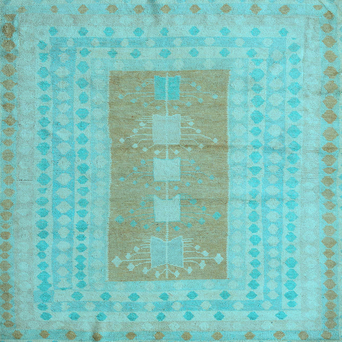 Square Abstract Light Blue Modern Rug, abs5057lblu