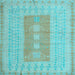 Square Abstract Light Blue Modern Rug, abs5057lblu