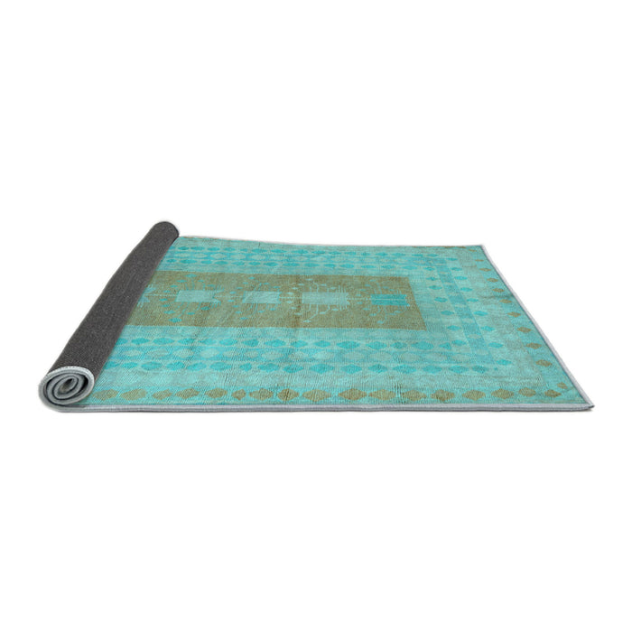 Sideview of Abstract Light Blue Modern Rug, abs5057lblu