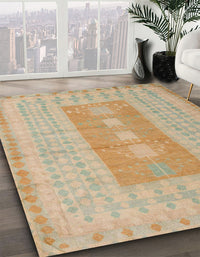 Abstract Brown Modern Rug, abs5057