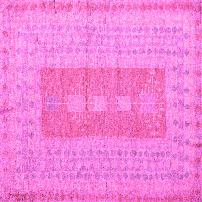 Square Machine Washable Abstract Pink Modern Rug, wshabs5057pnk