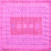 Square Machine Washable Abstract Pink Modern Rug, wshabs5057pnk